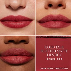 Good Talk Blotted Matte Lipstick-Rebel Red